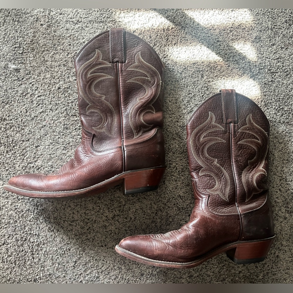 Justin Boots Dark Brown Western Boots